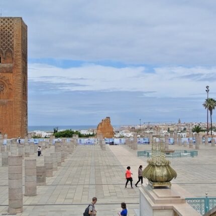 Hassan Tower and square in Rabat Morocco travel destination