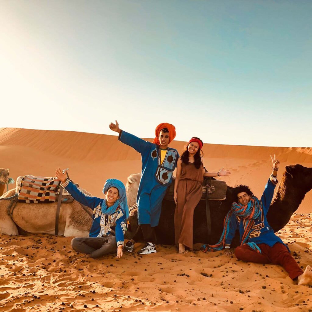 Camel trekking experience in Merzouga Sahara Desert Morocco