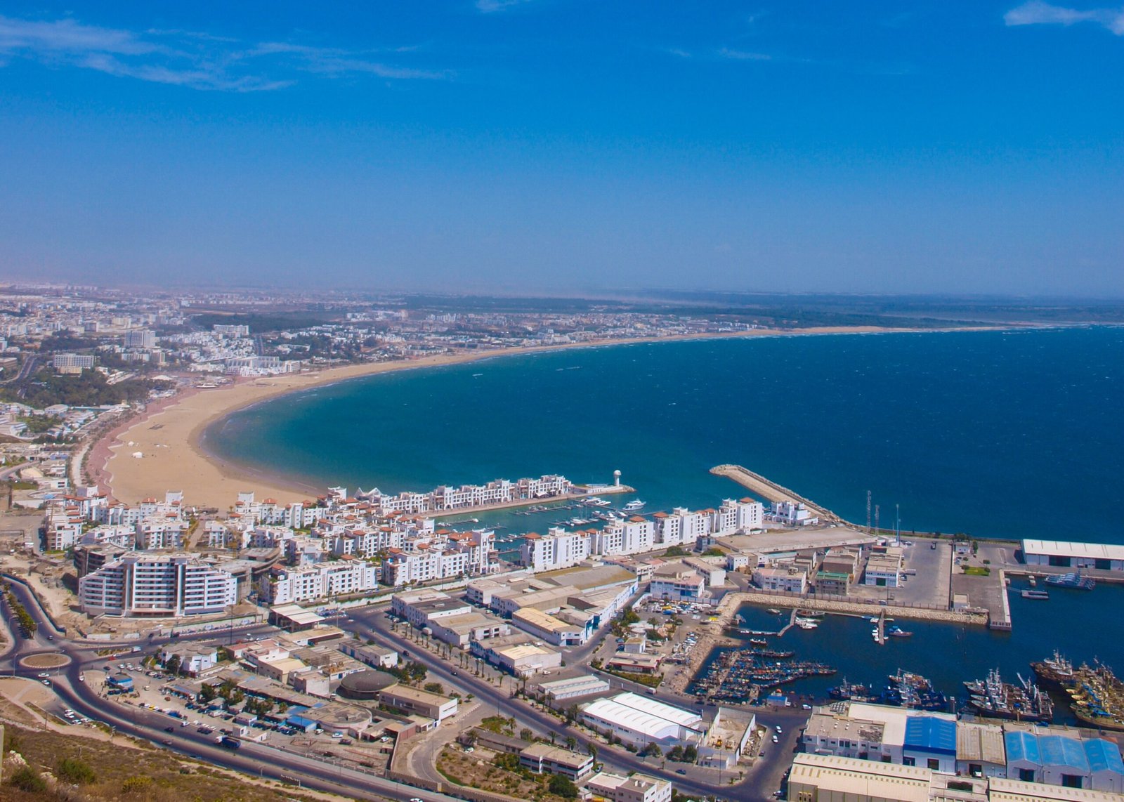 Agadir beach and marina city in Morocco travel destination