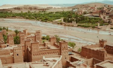 bird's eye view of town