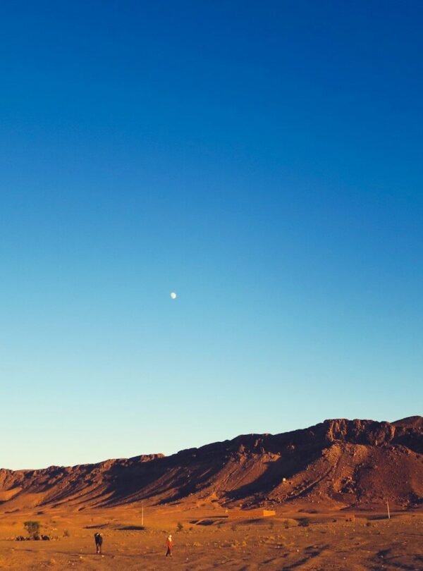 mountain during blue hour